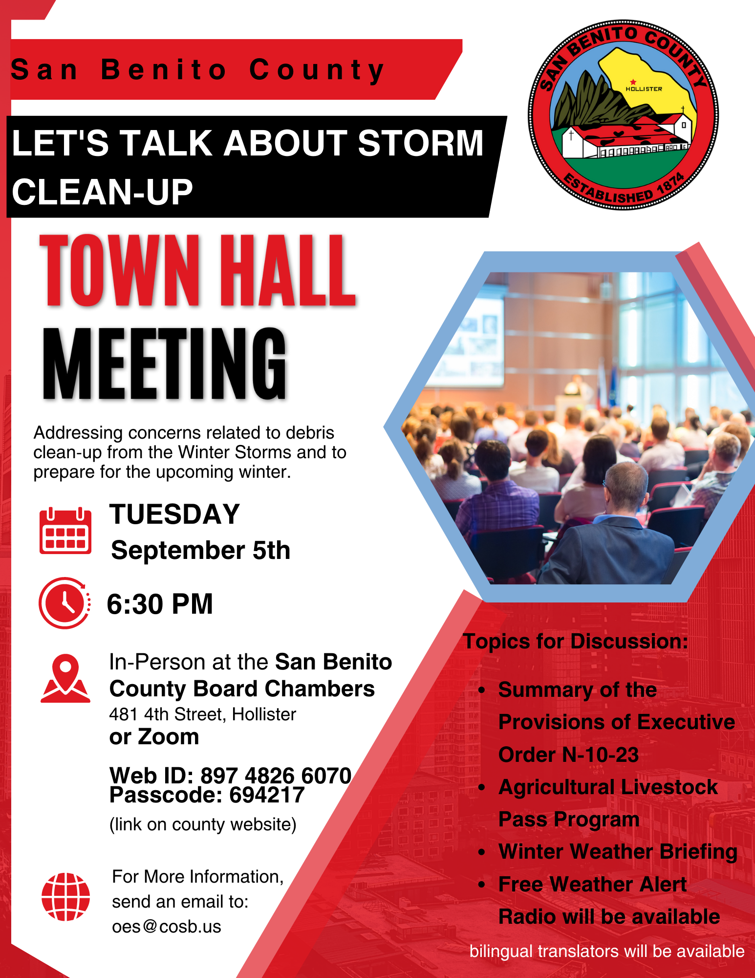 Storm Clean Up Town Hall