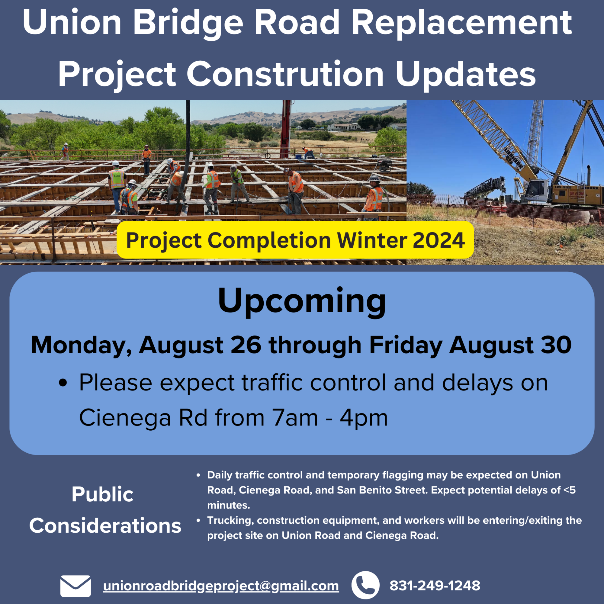 Union Bridge Rd 826 Update