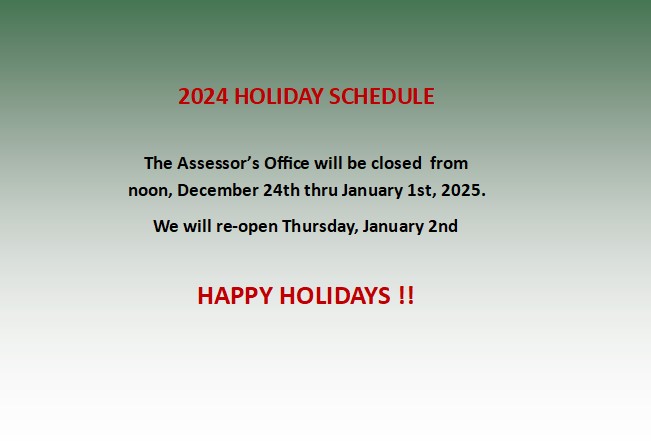 2024 HOLIDAY SCHEDULE FOR WEBSITE